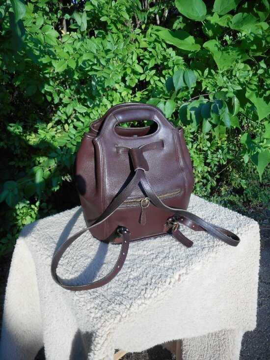 EUC Vintage Coach Drawstring Backpack 9994, in Mahogany main image 9